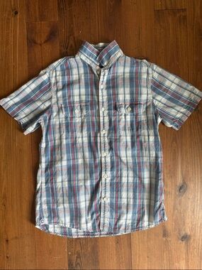 Daniel Cremieux Casual Short-Sleeve Plaid Button-Down Shirt - Blue, White & Red
